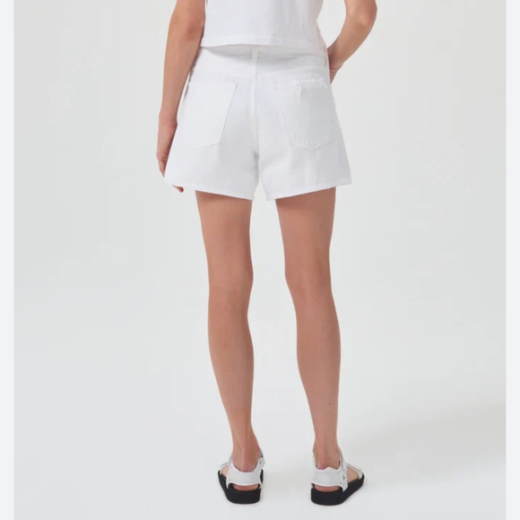 NWT AGOLDE Parker Long Short in Dough Size Woman's 34 - Picture 3 of 11